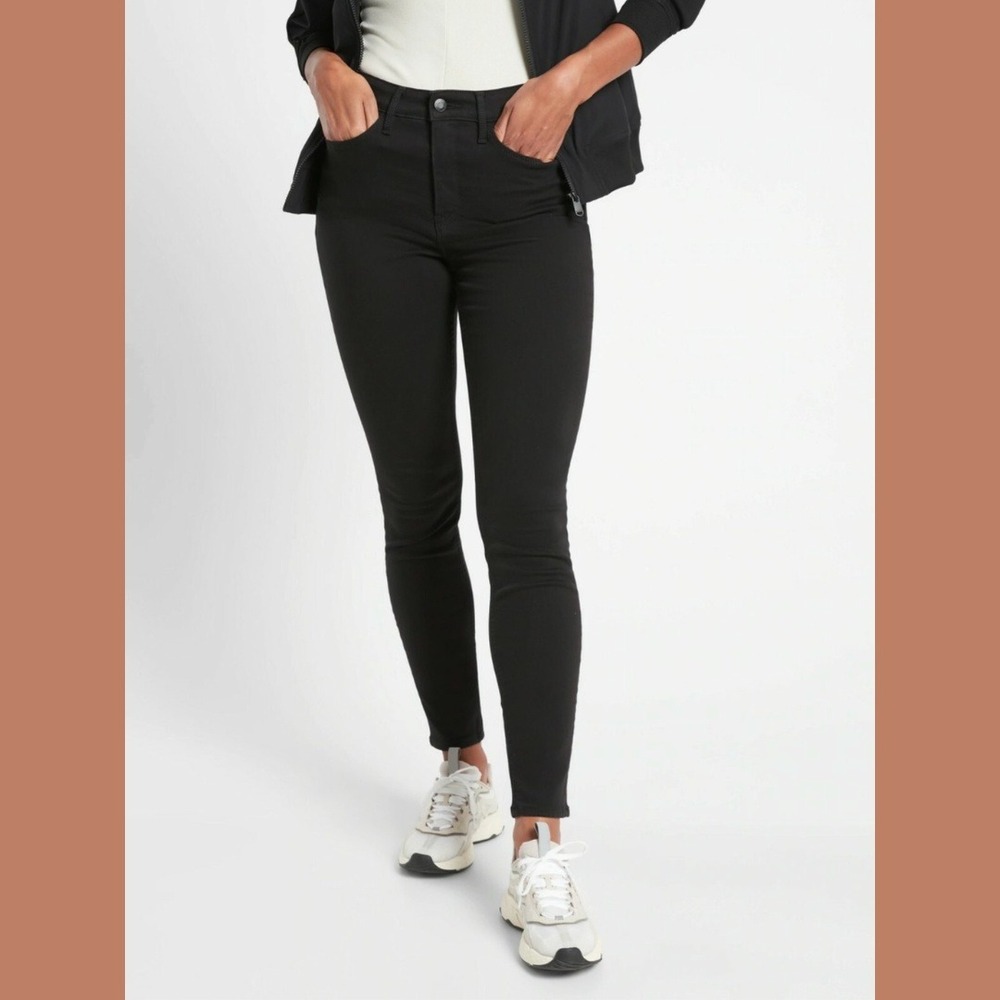 Athleta Flex Ultra Skinny Jean Black Womens 10 High Rise Stretch Denim Gorpcore